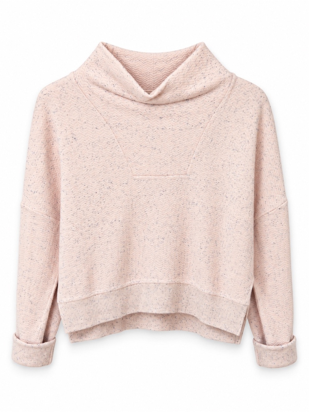 CALIA by Carrie Underwood Blush Speckled Funnel-Neck Pullover